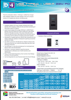 USB C + A 22W LED Power Delivery Module img