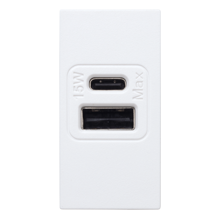 USB type A and C 15W Charger White img